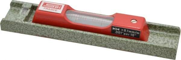 SPI - 6" Long, 0.001" Graduation Sensitivity per 10", 2 Vials, Machinists' Level - 1-3/32" Wide - USA Tool & Supply