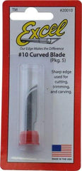 Excel - 5 Piece Steel Hobby Blade - 1-7/16" OAL - USA Tool & Supply