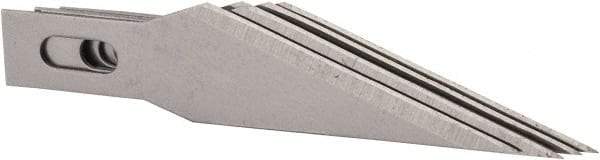 Excel - 5 Piece Steel Hobby Blade - 1-9/16" OAL - USA Tool & Supply