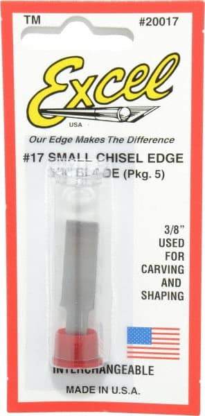 Excel - 5 Piece Steel Hobby Blade - 1-1/2" OAL - USA Tool & Supply