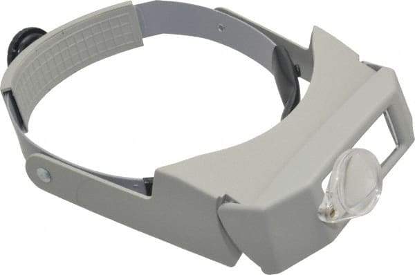 Made in USA - 1.75x Magnification, Acrylic, Rectangular Magnifier - 3-1/8 Inch Long x 1-1/8 Inch Wide Lens, Headband Mount, 14 without Auxiliary Lens and 4 with Auxiliary Lens Inch Focal Distance - USA Tool & Supply