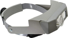 Made in USA - 2.75x Magnification, Acrylic, Rectangular Magnifier - 3-1/8 Inch Long x 1-1/8 Inch Wide Lens, Headband Mount, 6 without Auxiliary Lens and 2 with Auxiliary Lens Inch Focal Distance - USA Tool & Supply