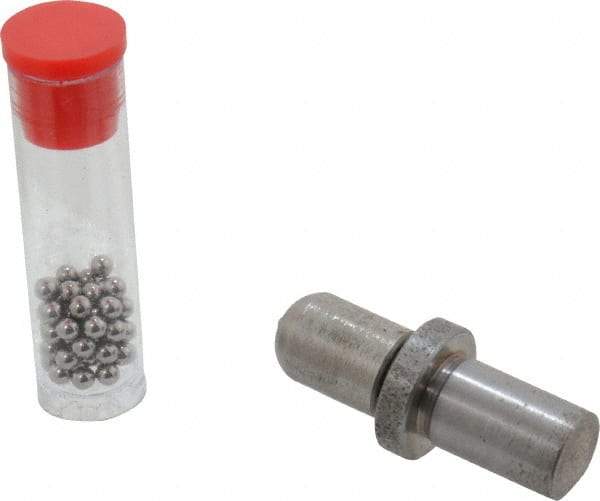 Made in USA - 1/16 Inch Diameter, Rockwell B & F Scale, Penetrator and Contact Ball - Use With Hardness Tester, Includes (50) Contact Balls - USA Tool & Supply