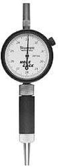 Starrett - 0.25 to 1mm Dial Bore Gage - 0.02mm Graduation, Hardened Tool Steel - USA Tool & Supply