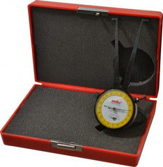 Value Collection - 3/4 to 1-3/4" Black Oxide & Chrome Plated Inside Dial Caliper Gage - 0.001" Graduation, 0.038mm Accuracy, 3-1/4" Leg Length, Ball Contact Points - USA Tool & Supply