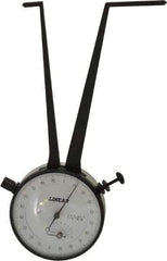 Value Collection - 1-7/8 to 2-7/8" Black Oxide & Chrome Plated Inside Dial Caliper Gage - 0.001" Graduation, 0.038mm Accuracy, 3-1/4" Leg Length, Ball Contact Points - USA Tool & Supply