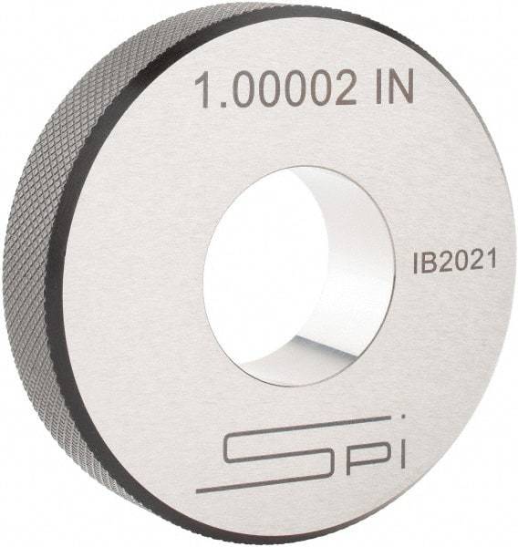 SPI - 1" Inside x 2-1/2" Outside Diameter, 0.63" Thick, Setting Ring - Accurate to 0.0001", Silver - USA Tool & Supply