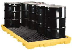 Eagle - 90 Gal Sump, 10,000 Lb Capacity, 8 Drum, Polyethylene Platform - 51-1/2" Long x 51-1/2, 102" Wide x 6-1/2" High - USA Tool & Supply