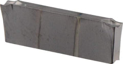 Iscar - DGN2202UT IC908 Grade, 0.0866" Cutting Width, Carbide Cutoff Insert - Neutral Lead Angle, 0.0079" Cnr Rad, TiAlN Coated, Double End - USA Tool & Supply