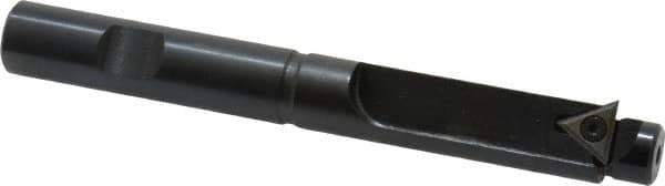 APT - 19/32 Inch Diameter, Solid Pilot, Straight 1/2 Inch Shank Diameter, 1 Insert, Indexable Counterbore - 4-3/8 Inch Overall Length, TPGH 215 Insert - USA Tool & Supply