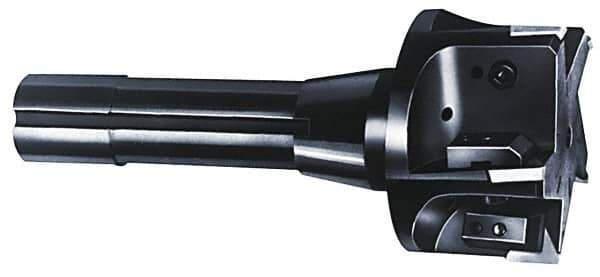 APT - 2" Cut Diam, 0.65" Max Depth of Cut, Indexable Square Shoulder End Mill - TPC 32..., TPG 32., TPU 32. Inserts, 40 NST Taper Shank, 90° Lead Angle, Series Tri-Dex - USA Tool & Supply