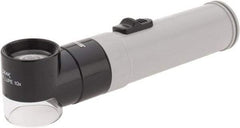 SPI - 10x Magnification, Handheld Magnifier - 1 Lens, Round, Includes Plastic Holder - USA Tool & Supply