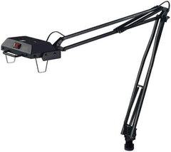 Electrix - 45 Inch, Articulated, Clamp on, Halogen, Black, General Purpose Task Light - 100 Watt, Nonmagnifying - USA Tool & Supply