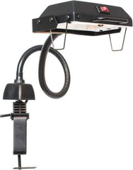 Electrix - 27 Inch, Gooseneck, Clamp on, Halogen, Black, General Purpose Task Light - 100 Watt, Nonmagnifying - USA Tool & Supply