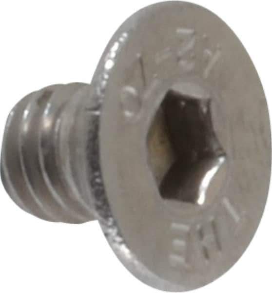 Value Collection - M6x1.00 Metric Coarse Hex Socket Drive, 90° Flat Screw - Grade 18-8 & Austenitic A2 Stainless Steel, Black Oxide Finish, Fully Threaded, 8mm OAL - USA Tool & Supply