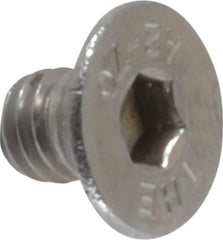 Value Collection - M6x1.00 Metric Coarse Hex Socket Drive, 90° Flat Screw - Grade 18-8 & Austenitic A2 Stainless Steel, Black Oxide Finish, Fully Threaded, 8mm OAL - USA Tool & Supply