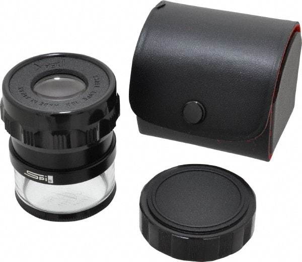 SPI - 10x Max Magnification, 1-3/8 Inch Lense Diameter, Pocket and Hand Held Optical Comparator - Reticle No. 5 - USA Tool & Supply