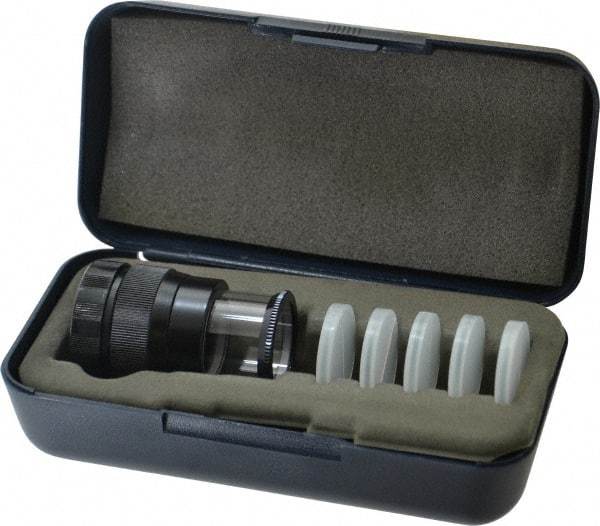 SPI - 5 Piece Reticle, 7x Max Magnification, 1 Inch Lense Diameter, Pocket Comparator - Reticle No. 1, 5, 7, 8, 12 - USA Tool & Supply