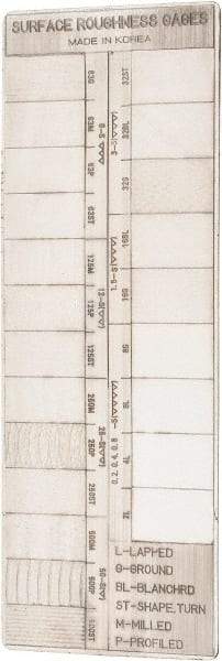 Value Collection - 2 to 500 micro Inch Surface Finish, Surface Finish Comparator - 22 Specimens - USA Tool & Supply