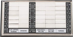 Flexbar - 2 to 500 AA micro Inch Surface Finish, Nickel, Surface Finish Comparator - 30 Specimens, Includes 2, 4, 8, 16, 32, 63, 125, 250 and 500 AA micro Inch Surface Finishes, Includes Instructions and Case - USA Tool & Supply