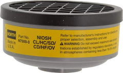 North - Yellow Cartridge - Series 7700, Protects Against Acid Gas, Organic Vapor - USA Tool & Supply