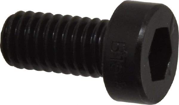 Holo-Krome - M6x1.00 Metric Coarse Hex Socket Drive, Low Socket Cap Screw - Grade 10.9 Alloy Steel, Black Oxide Finish, Fully Threaded, 12mm Length Under Head - USA Tool & Supply