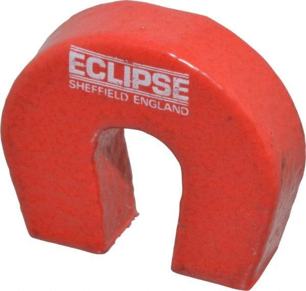 Eclipse - 19/64" Overall Width, 1-1/8" Deep, 1" High, 2-3/4 Lb Average Pull Force, Alnico Horseshoe Magnet - 550°C Operating Temprature, 1/4" Gap Width, 7/16" Pole Width, Grade 5 Alnico - USA Tool & Supply