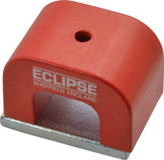 Eclipse - 1 Hole, 0.1969" Hole Diam, 1-3/16" Overall Width, 1-49/64" Deep, 1-3/16" High, 26 Lb Average Pull Force, Alnico Power Magnets - 11mm Pole Width, 550°C Max Operating Temp, Grade 5 Alnico - USA Tool & Supply