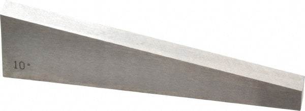 Value Collection - 10° Angle, 3 Inch Long, Angle Block - 55 RC Hardness - USA Tool & Supply