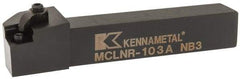 Kennametal - MCLN, Right Hand Cut, 5° Lead Angle, 5/8" Shank Height x 5/8" Shank Width, Negative Rake Indexable Turning Toolholder - 4" OAL, CN..32. Insert Compatibility, Series Kenloc - USA Tool & Supply