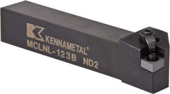 Kennametal - MCLN, Left Hand Cut, 5° Lead Angle, 3/4" Shank Height x 3/4" Shank Width, Negative Rake Indexable Turning Toolholder - 4-1/2" OAL, CN..32. Insert Compatibility, Series Kenloc - USA Tool & Supply