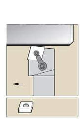 Kennametal - MCRN, Right Hand Cut, 15° Lead Angle, 1-1/2" Shank Height x 1-1/2" Shank Width, Negative Rake Indexable Turning Toolholder - 7" OAL, CN..64 Insert Compatibility, Series Kenloc - USA Tool & Supply