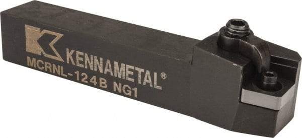 Kennametal - MCRN, Left Hand Cut, 15° Lead Angle, 3/4" Shank Height x 3/4" Shank Width, Negative Rake Indexable Turning Toolholder - 4-1/2" OAL, CN..43. Insert Compatibility, Series Kenloc - USA Tool & Supply