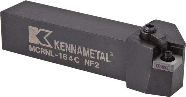 Kennametal - MCRN, Left Hand Cut, 15° Lead Angle, 1" Shank Height x 1" Shank Width, Negative Rake Indexable Turning Toolholder - 5" OAL, CN..43. Insert Compatibility, Series Kenloc - USA Tool & Supply