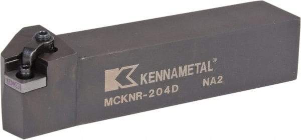 Kennametal - MCKN, Right Hand Cut, 15° Lead Angle, 1-1/4" Shank Height x 1-1/4" Shank Width, Negative Rake Indexable Turning Toolholder - 6" OAL, CN..43. Insert Compatibility, Series Kenloc - USA Tool & Supply