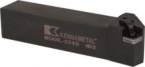 Kennametal - MCKN, Left Hand Cut, 15° Lead Angle, 1-1/4" Shank Height x 1-1/4" Shank Width, Negative Rake Indexable Turning Toolholder - 6" OAL, CN..43. Insert Compatibility, Series Kenloc - USA Tool & Supply