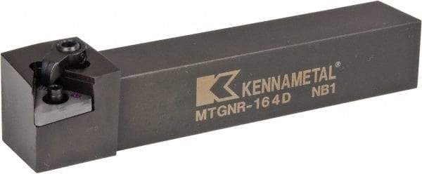 Kennametal - MTGN, Right Hand Cut, 0° Lead Angle, 1" Shank Height x 1" Shank Width, Negative Rake Indexable Turning Toolholder - 6" OAL, TN..43. Insert Compatibility, Series Kenloc - USA Tool & Supply
