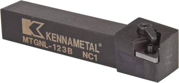 Kennametal - MTGN, Left Hand Cut, 0° Lead Angle, 3/4" Shank Height x 3/4" Shank Width, Negative Rake Indexable Turning Toolholder - 4-1/2" OAL, TN..33. Insert Compatibility, Series Kenloc - USA Tool & Supply