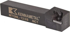 Kennametal - MTGN, Left Hand Cut, 0° Lead Angle, 3/4" Shank Height x 3/4" Shank Width, Negative Rake Indexable Turning Toolholder - 4-1/2" OAL, TN..33. Insert Compatibility, Series Kenloc - USA Tool & Supply