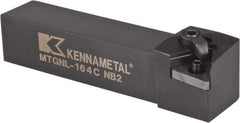 Kennametal - MTGN, Left Hand Cut, 0° Lead Angle, 1" Shank Height x 1" Shank Width, Negative Rake Indexable Turning Toolholder - 5" OAL, TN..43. Insert Compatibility, Series Kenloc - USA Tool & Supply