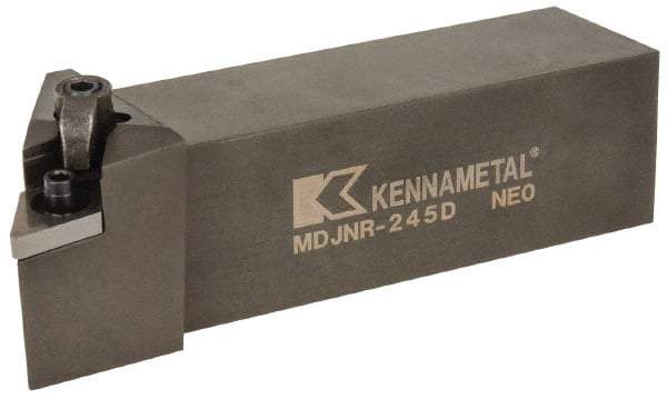 Kennametal - MDJN, Right Hand Cut, 3° Lead Angle, 1-1/2" Shank Height x 1-1/2" Shank Width, Negative Rake Indexable Turning Toolholder - 6" OAL, DN..54. Insert Compatibility, Series Kenloc - USA Tool & Supply