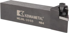 Kennametal - MDJN, Left Hand Cut, 3° Lead Angle, 1-1/4" Shank Height x 1-1/4" Shank Width, Negative Rake Indexable Turning Toolholder - 6" OAL, DN..54. Insert Compatibility, Series Kenloc - USA Tool & Supply