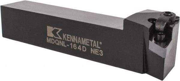 Kennametal - MDQN, Left Hand Cut, 27.5° Lead Angle, 1" Shank Height x 1" Shank Width, Negative Rake Indexable Turning Toolholder - 6" OAL, DN..43. Insert Compatibility, Series Kenloc - USA Tool & Supply