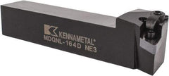 Kennametal - MDQN, Left Hand Cut, 27.5° Lead Angle, 1" Shank Height x 1" Shank Width, Negative Rake Indexable Turning Toolholder - 6" OAL, DN..43. Insert Compatibility, Series Kenloc - USA Tool & Supply