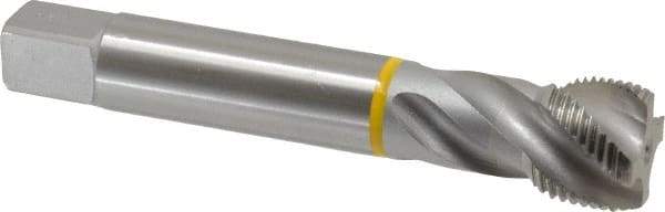 Emuge - 1-1/8 - 12 UNF 4 Flute 2B Modified Bottoming Spiral Flute Tap - Cobalt, Bright Finish, 5.906" OAL, Right Hand Flute, Right Hand Thread, Series Enorm - USA Tool & Supply