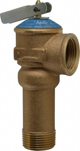 Conbraco - 3/4" Outlet, Water Heater Relief Valve - 150 Max psi, 100,000 BTUs - USA Tool & Supply