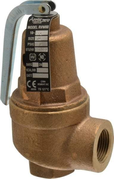 Conbraco - 3/4" Inlet, 3/4" Outlet, ASME Safety Relief Valve - 30 Max psi, 827,000 BTUs - USA Tool & Supply