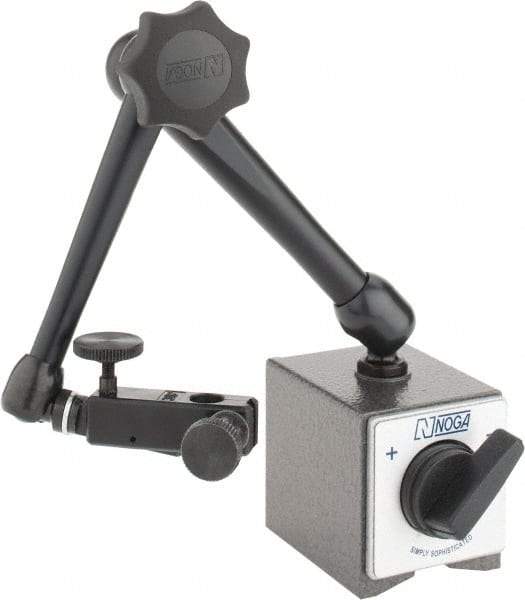 Noga - Fine Adjustment Indicator Positioner & Holder with Base - Articulated Arm, 55mm Base Height - USA Tool & Supply