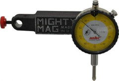 Value Collection - 0.001" Graduation, 0-100 Dial Reading, Dial Indicator & Base Kit - 4-1/2" Base Length x 1" Base Width x 1-1/4" Base Height, 2.2" Dial Diam - USA Tool & Supply