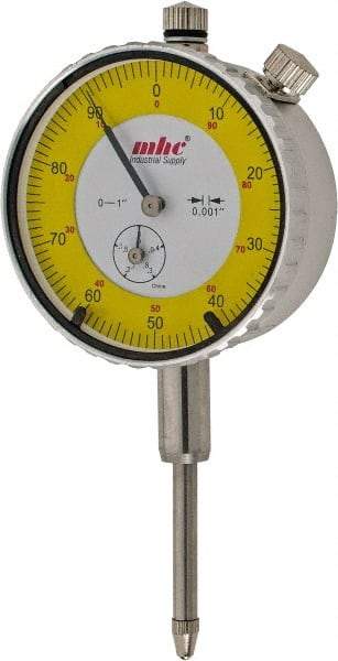 Value Collection - 0.001" Graduation, 0-100 Dial Reading, Indicator & Base Kit - 4-1/2" Base Length x 1" Base Width x 1-1/4" Base Height, 2.2" Dial Diam - USA Tool & Supply